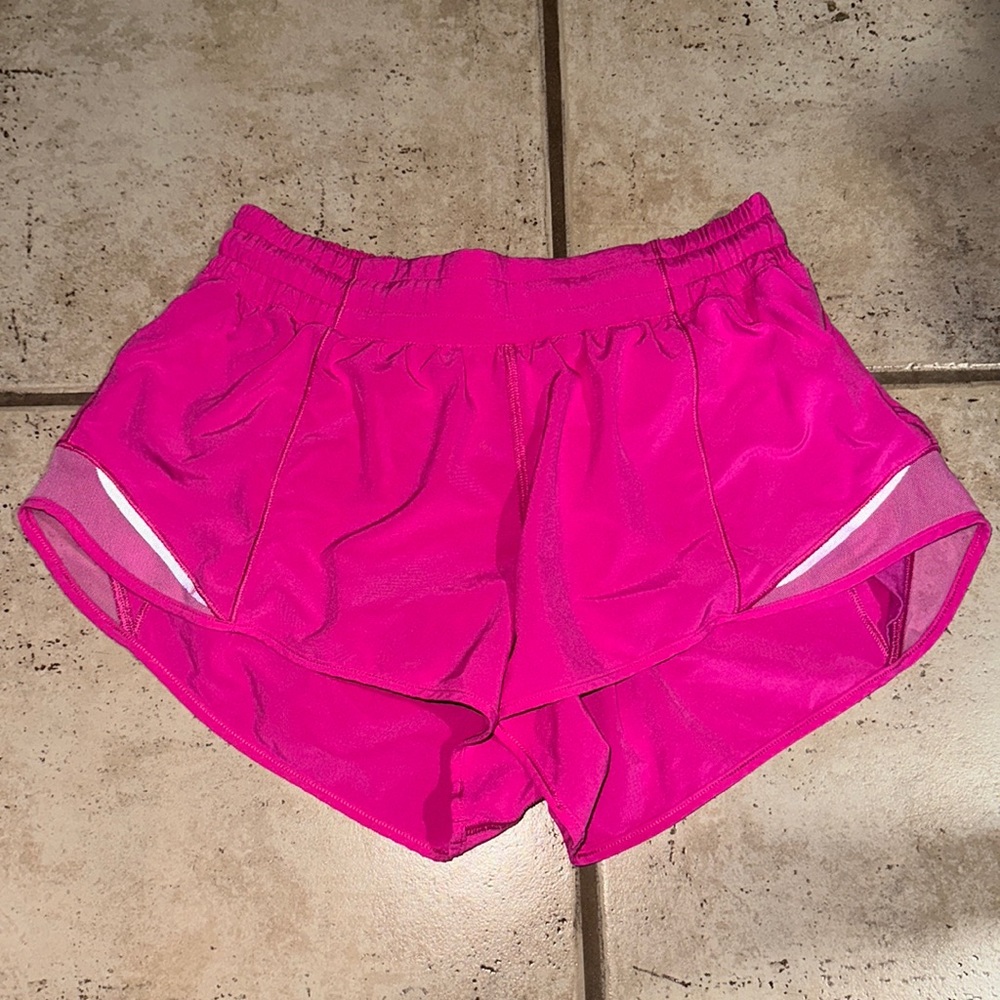 Hot Pink Lululemon Hotty Hot 2.5” Shorts